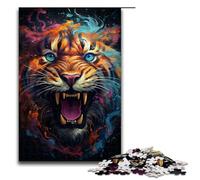 Puzzle per adulti 1000 pezzi La psichedelia colorata delle tigri mutanti Puzzle per gioco educativo Sfida Giocattolo Arredamento unico per la casa e regali 75x50cm