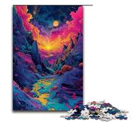 Puzzle per adulti 1000 pezzi La psichedelia colorata di Meteora regalo di compleanno per ragazzi dai 14 anni in su 75x50 cm