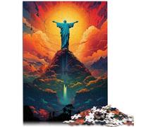 Puzzle per adulti, 1000 pezzi, "La psichedelia di Cristo Salvatore", divertente puzzle di famiglia, un'opera d'arte per adolescenti dai 14 anni in su, 26 x 38 cm