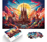 Puzzle per adulti 1000 pezzi La Sagrada Familia Divertente per tutta la famiglia, 26 x 38 cm, regalo di compleanno, arte da parete per 14 anni