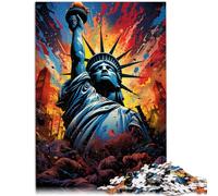Puzzle per adulti, 1000 pezzi, la statua della libertà, mano competizione di velocità, 50 x 75 cm, antistress difficile