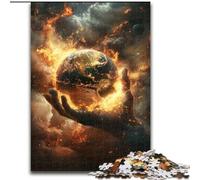 Puzzle per adulti, 1000 pezzi "La Terra nel palmo della tua mano" Puzzle impossibili per adulti, perfetti per il divertimento in famiglia, per compleanni e Natale (dimensioni 50x75cm)