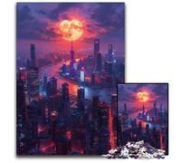 Puzzle per adulti 1000 pezzi La Torre delle Perle Orientali a Shanghai Puzzle impossibili per adulti Rompicapo impegnativo per adolescenti,Divertimento per serate di giochi in famiglia 26X38CM