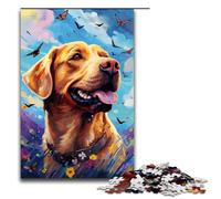 Puzzle per adulti 1000 pezzi Labrador e farfalle e farfalla e farfalla Puzzle per la casa Giochi educativi Giocattoli fai da te Ottimo regalo per giochi 75x50cm