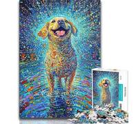 Puzzle per adulti 1000 pezzi Labrador felice, aiuta il cervello a esercitare giocattoli avvincenti per coltivare la pazienza Decorazione perfetta 75x50cm