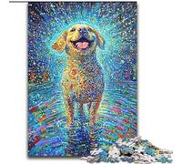 Puzzle per adulti 1000 pezzi Labrador felice, analisi e logica con pezzi completamente interconnessi di forma casuale per età dai 14 anni in su 50x75cm