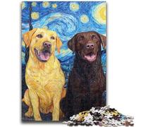 Puzzle per adulti 1000 pezzi Labrador sotto il cielo notturno per età 14+ Giochi educativi per adulti e adolescenti Opera d'arte regalo 50x75cm