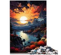 Puzzle per adulti 1000 pezzi Lago di Ginevra giochi educativi per la casa, giocattolo fai da te, 26 x 38 cm, adatto come decorazione da scrivania per 14 anni