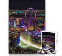 Puzzle per adulti 1000 pezzi Las Vegas Nevada Giochi rilassanti Vacanza a casa Uccidere il tempo Regali di Babbo Natale segreto Dimensioni 38x26cm