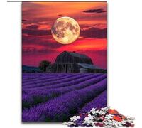 Puzzle per adulti 1000 pezzi Lavanda sotto la luna Puzzle 1000 pezzi per adulti Gioco interattivo per famiglie, adatto per età 14+ (dimensioni 26x38cm)