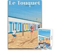 Puzzle per adulti 1000 pezzi Le Touquet Paris Plage Arte Giochi rilassanti Vacanza a casa Uccidi il tempo Regali di Babbo Natale segreto Dimensioni 38x26cm
