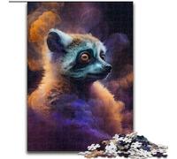 Puzzle per adulti 1000 pezzi Lemure spirituale in legno, regalo fai da te divertente adatto per la casa, soggiorno, ufficio, decorazione 50x75cm per famiglia, gioco interattivo