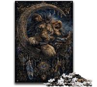 Puzzle per adulti 1000 pezzi Leone Acchiappasogni Adatto per età 14 e oltre Gioco impegnativo Ottimo regalo per giocare 50X75CM