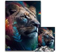 Puzzle per adulti 1000 pezzi Leone arcobaleno Puzzle in cartone Gioco per adulti Regalo Gioco interattivo per famiglie Sfida mentale Regalo 26X38CM/10,23x14,96 pollici