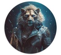 Puzzle per adulti, 1000 pezzi, leone del club motociclistico, puzzle impegnativi, gioco di attività per famiglie, decorazione da parete per la casa (67,5x67,5cm)