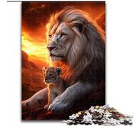 Puzzle per adulti 1000 pezzi Leone della prateria Puzzle in legno Gioco di attività per famiglie per adolescenti, fai da te Decorazione per la casa Rompicapo Regalo Dimensioni 50X75CM