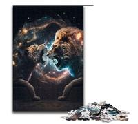 Puzzle per adulti 1000 pezzi Leone Furioso universale per gioco educativo giocattolo decorazione unica per la casa e regali 75x50 cm