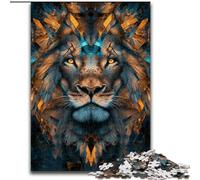 Puzzle per adulti 1000 pezzi Leone misterioso, antistress, sfida difficile, regali di Babbo Natale segreto per età 14 anni in su (dimensioni 50x75cm)