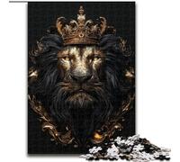 Puzzle per adulti 1000 pezzi Leone misterioso difficile, antistress, sfida difficile, regali di Babbo Natale segreto per età 14 anni in su dimensioni 26x38cm