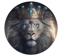 Puzzle per adulti 1000 pezzi Leone Puzzle rotondo 1000 pezzi Serata di giochi in famiglia, Decorazione per la casa e regalo per l'allenamento del cervello 67,5x67,5 cm