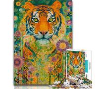 Puzzle per adulti 1000 pezzi, leopardo fantasy, aiuta il cervello a esercitare giocattoli avvincenti per coltivare la pazienza, decorazione perfetta (75x50cm)