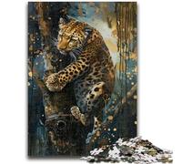 Puzzle per adulti 1000 pezzi Leopardo sull'albero Antistress Staycation Kill Time Decorazione perfetta per età 14+ 26x38cm
