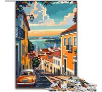 Puzzle per adulti 1000 pezzi Lisbona Portogallo Città, Gioco Giocattoli Ogni pezzo è unico - Gioco divertente e stimolante per tutta la famiglia per età 14 26x38cm