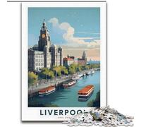Puzzle per adulti 1000 pezzi Liverpool Regno Unito, giocattoli da gioco Ogni pezzo è unico - Gioco divertente e stimolante per tutta la famiglia per età 14 26x38cm