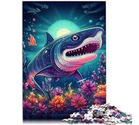 Puzzle per adulti 1000 pezzi "Lo squalo bianco" - gioco educativo sfida giocattolo analisi e logica per adolescenti dai 14 anni in su, 26 x 38 cm