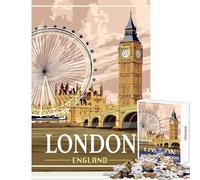 Puzzle per adulti 1000 pezzi Londra Gran Bretagna Città Decorazione per la casa Giocattoli Regali di compleanno Giochi rilassanti Collezione di artisti Belle arti Dimensioni 50x75cm