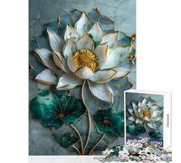 Puzzle per adulti 1000 pezzi Loto astratto Kintsugi Giocattoli antistress Ottimi regali e giocattoli Gioco pratico con pezzi completamente interconnessi di forma casuale Dimensioni 38x52cm