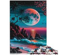 puzzle per adulti 1000 pezzi luce di luna e tramonto apprendimento puzzle educativo regalo di compleanno, regali 38 x 52 cm