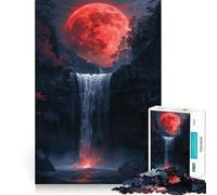 Puzzle per adulti 1000 pezzi Luna di Sangue Rosso Sharp Gioco di articolazione,Gioco divertente e stimolante,Momento di relax,Arte e svago natalizio 38x52cm