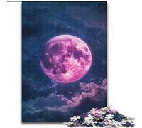 Puzzle per adulti 1000 pezzi Luna viola, aiuta il cervello a esercitare i giocattoli avvincenti per coltivare la pazienza e migliorare la memoria dimensioni 26x38cm