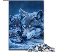 Puzzle per adulti, 1000 pezzi, lupo addormentato, puzzle per adolescenti, serata di giochi in famiglia, idea regalo stimolante per la mente, 50x75cm