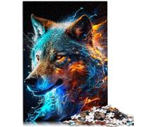 Puzzle per adulti 1000 pezzi Lupo di Fulmine Puzzle educativo ed educativo Un'opera d'arte per adolescenti dai 14 anni e oltre 26x38cm