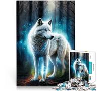 puzzle per adulti 1000 pezzi Lupo fantasma Fatto di cartone per età pari o superiore a 14 anni Vacanza a casa: uccidere il tempo Idee regalo misurare：38x52cm