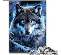 Puzzle per adulti, 1000 pezzi Lupo nella neve Puzzle in legno 50X75cm Perfetto per il divertimento in famiglia a Natale, Ringraziamento, Compleanni e Pasqua