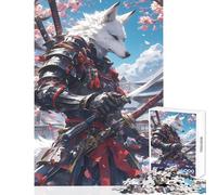 Puzzle per adulti 1000 pezzi Lupo Samurai Sotto Sakura Giocattoli antistress Regali di Babbo Natale segreto Gioco pratico Lista dei desideri con Babbo Natale Dimensioni 50x75cm