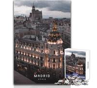 Puzzle per adulti 1000 pezzi Madrid gioco educativo per famiglie modello di assemblaggio regali di Babbo Natale segreto dimensioni 38x52cm