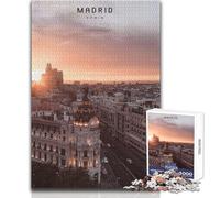 Puzzle per adulti 1000 pezzi Madrid gioco educativo per famiglie modello di assemblaggio regali di Babbo Natale segreto dimensioni 38x26cm