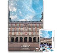 Puzzle per adulti 1000 pezzi Madrid gioco educativo per famiglie modello di assemblaggio regali di Babbo Natale segreto dimensioni 38x26cm