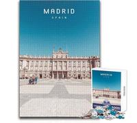 Puzzle per adulti 1000 pezzi Madrid gioco educativo per famiglie modello di assemblaggio regali di Babbo Natale segreto dimensioni 38x26cm
