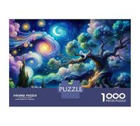 Puzzle Per Adulti 1000 Pezzi Magical Forest Night Sky Puzzle Per Adolescenti Giocattoli Antistress Sfida Difficile Regali Unici Per Compleanno 52x38cm/1000pcs