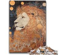 Puzzle per adulti 1000 pezzi Majestic Lion maschio Puzzle per adolescenti, gioco a quiz Decorazione da parete Regali unici per compleanno e Natale (50x75cm)