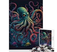 Puzzle per adulti 1000 pezzi Majestic Octopus Giocattoli antistress Idee regalo Gioco pratico Migliorare l'amore tra coppie Dimensioni 38x26cm