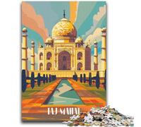 Puzzle per adulti 1000 pezzi Majestic Taj Mahal Puzzle per adulti, giocattolo educativo intellettuale decomprimente, regalo di compleanno (26x38cm)