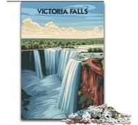Puzzle per adulti 1000 pezzi Majestic Victoria Falls, aiuta il cervello a esercitare giocattoli avvincenti per coltivare la pazienza Decorazione perfetta 50x75cm