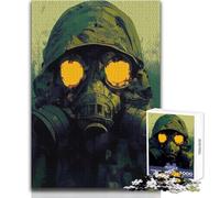Puzzle per adulti 1000 pezzi Maschera antigas Punk Rilassante e pacifico Tempo libero Taglio netto e preciso Dimensioni giocattolo 50x75cm