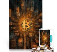 Puzzle per adulti 1000 pezzi Matrice Bitcoin Fatto di carta，Adatto a persone dai 14 anni in su gioco di sfida unico Migliorare l'amore tra le coppie。misurare：38x52cm/14.96x20.47pollice